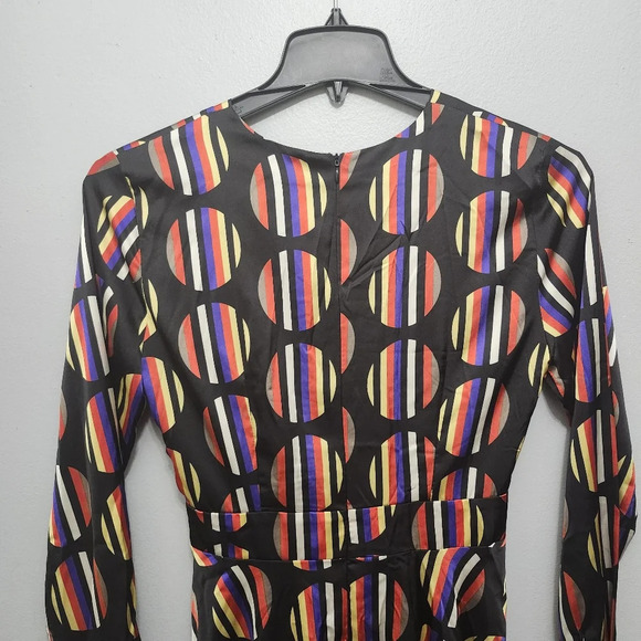 Anonyme designers women's mini dress size S multi color black long sleeve - Picture 7 of 8